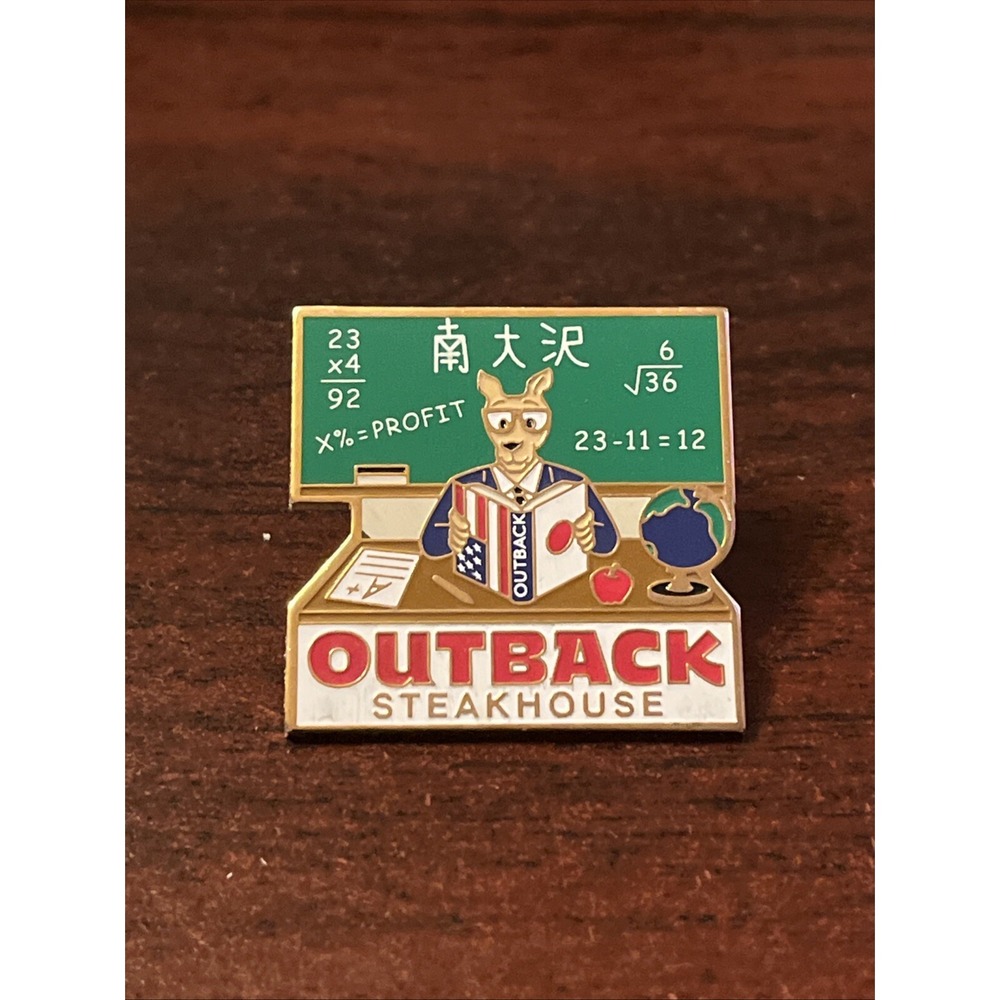 Outback Steakhouse Japan Kangaroo‎ Teacher School Lapel Hat Pin